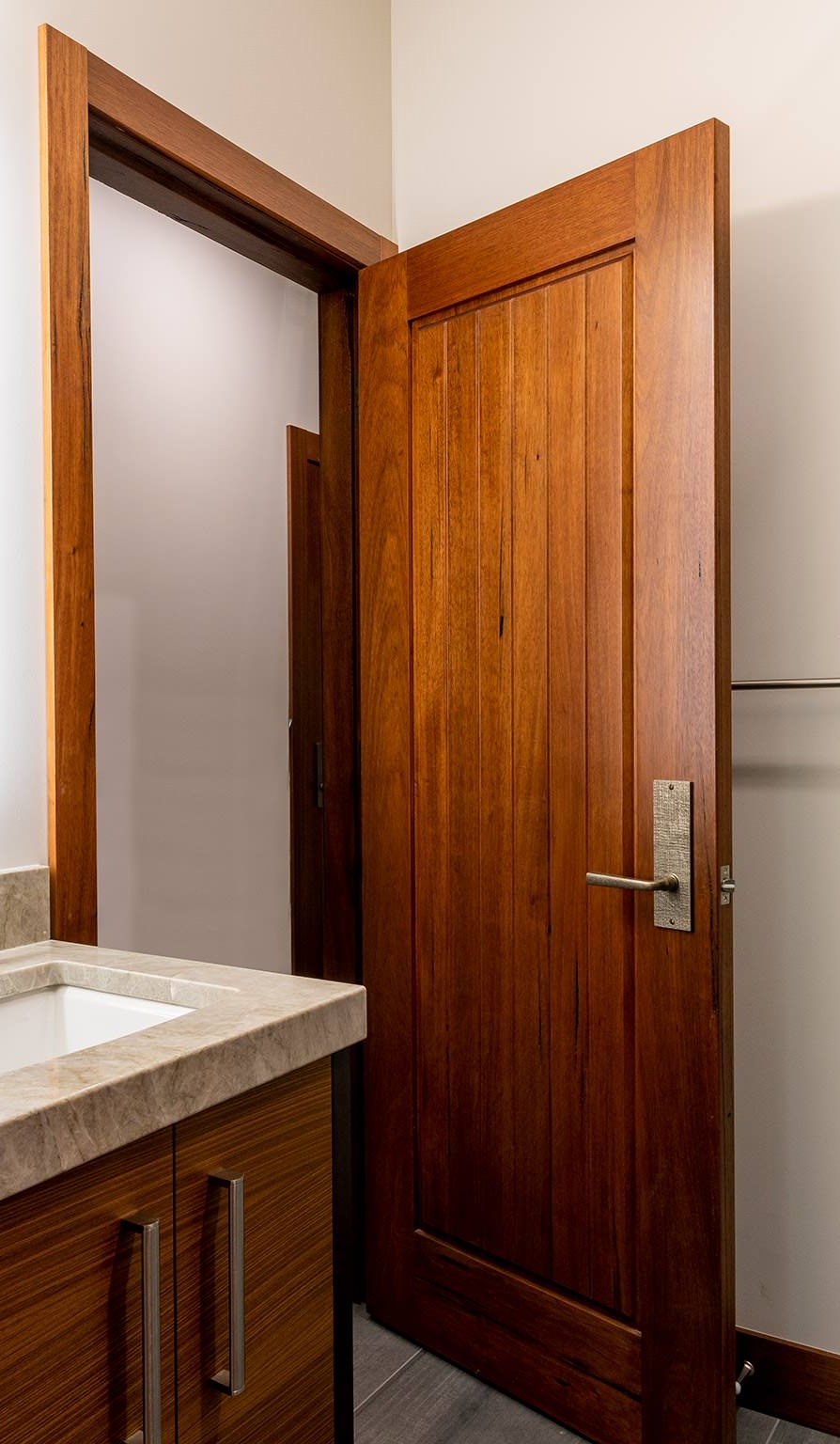 custom-teak-vanities-and-wessex-solid-wood-interior-door-everwood-custom-woodworking-img_66b1e6010c523b1c_14-4553-1-1693b0e Teak Door — Custom Order - Image 1